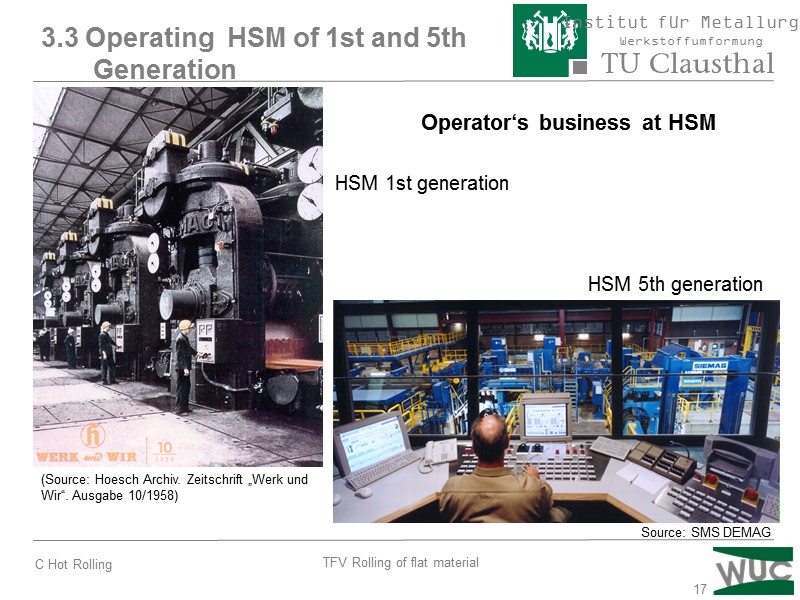 17 Operator‘s business at HSM  HSM 1st generation HSM 5th generation 3.3 Operating